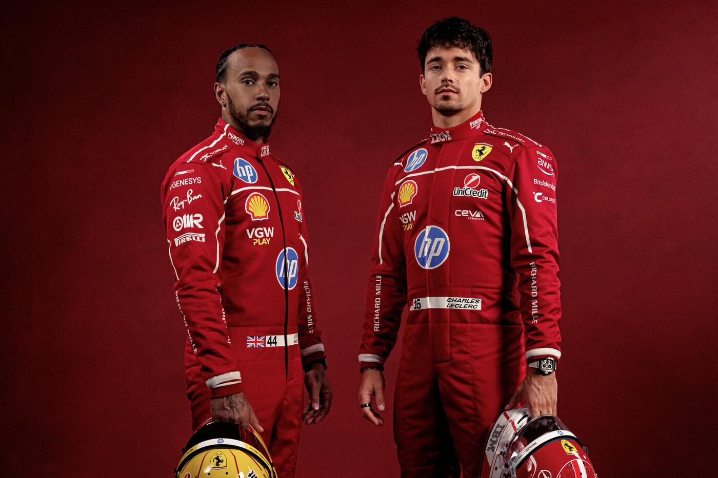 2025 Lewis Hamilton Ferrari F1 Replica Race Suit