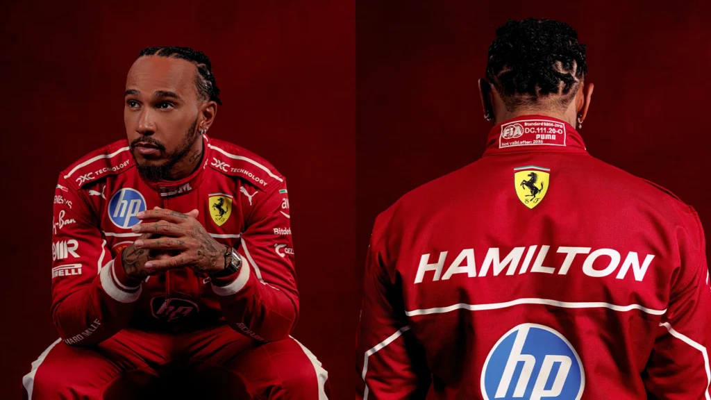 2025 Lewis Hamilton Ferrari F1 Replica Race Suit