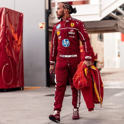2025 Lewis Hamilton Ferrari F1 Replica Race Suit