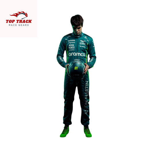 <img src="2025-lance-stroll-aston-martin-f1-race-suit.jpg" alt="2025 Lance Stroll Aston Martin F1 Team Race Suit - Authentic Replica">