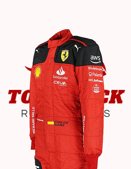 2023 Carlos Sainz Ferrari F1 Race Suit - TopTrace Race Gear