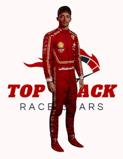 2024 Scuderia Ferrari F1 race suit replica - Charles Leclerc edition with all official sponsors